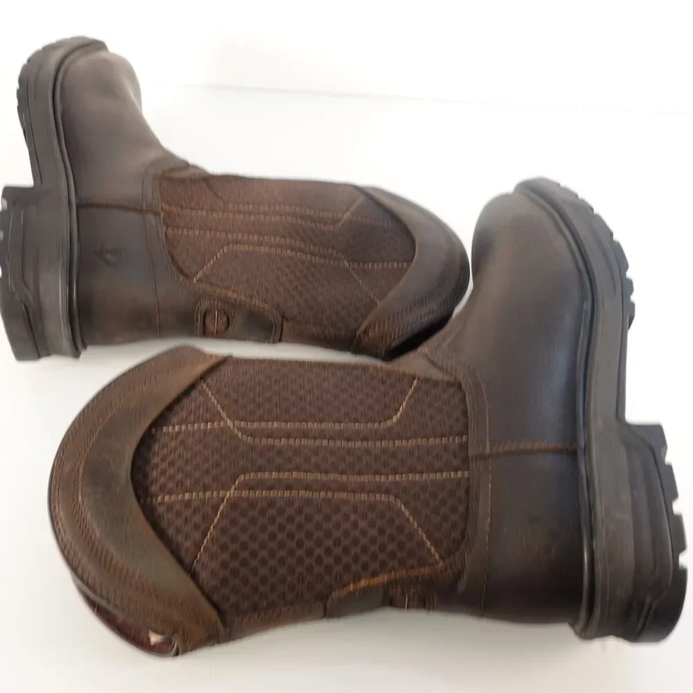 Mens Herman Survivors Granite Steel Toe Leather Work Boots Brown Size 7.5